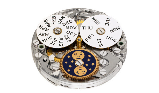 Cal.6395机芯，拥有完整的日历月相复杂设计