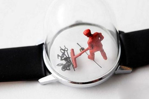 Wrist watch small world three-dimensional watch Appreciation