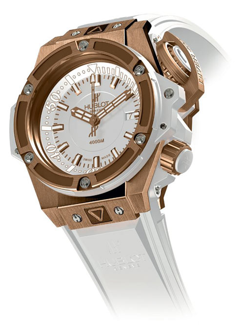 Hublot and Monaco once again launched the new "Deep Sea Quest 4000 meters" white version of the diving watch