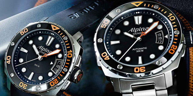 Alpina深潜系列产品最新款Extreme Diver 300 Orange潜水表