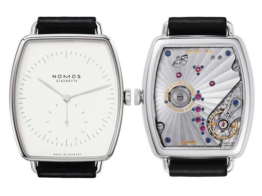 Nomos Glashütte品牌Lux系列腕表采用酒桶型表壳