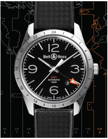 柏莱仕推出BR 123 GMT 24H 两地时间腕表