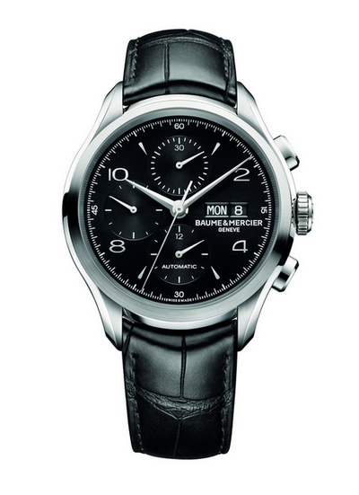 为商务男设计：名表克里顿系列黑色计时腕表