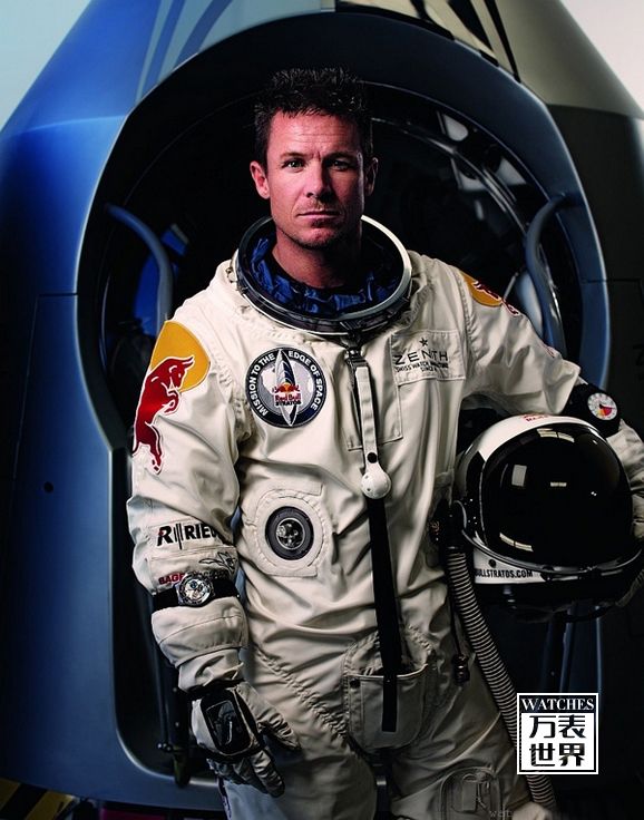 真力时大使felix baumgartner挑战36000米自由跳伞