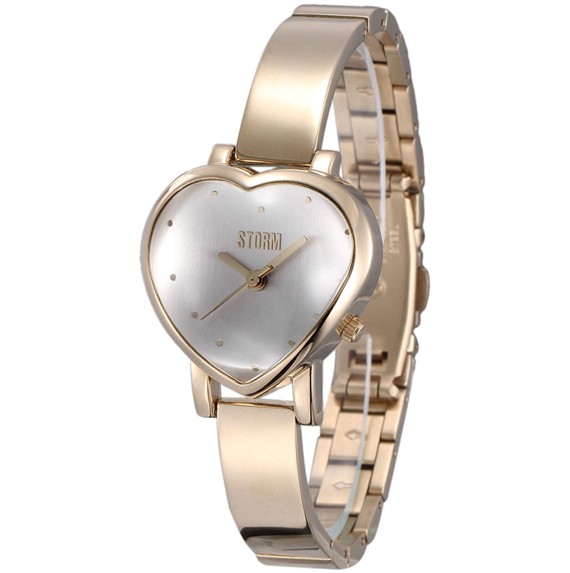 [i love storm]金色心心相印石英手表